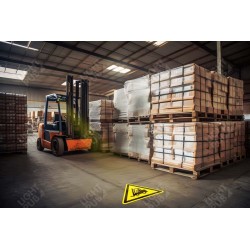 Illuminated forklift safety signs