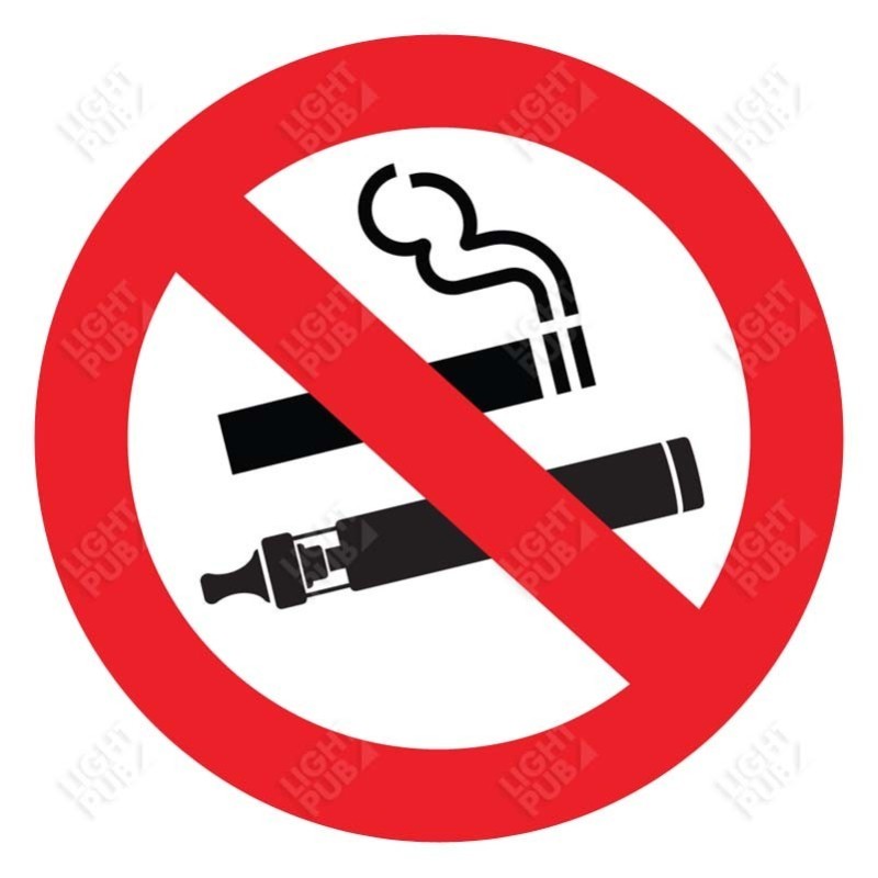 Gobo no smoking and vaping sign