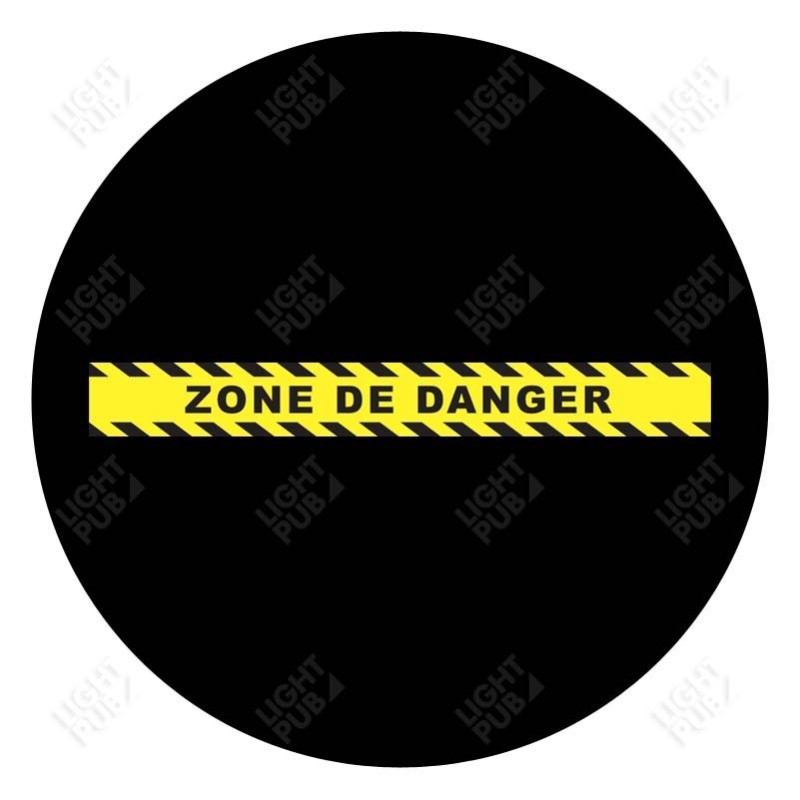 Visual for projection strip light zebras Danger zone