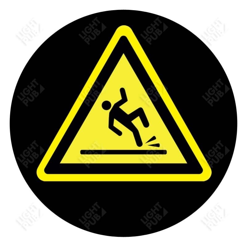 Visual for light panel projection Caution slippery floor