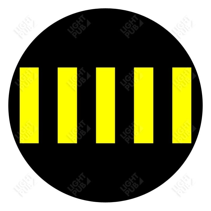 Gobo projektsioonile Valgustatud jalakäijate ülekäigurada, kollane