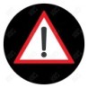 Visual for projection of illuminated Warning Danger sign