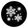 Gobo for projection of decorative luminous snowflakes