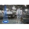 Industrial wet floor marking by projection of luminous panels
